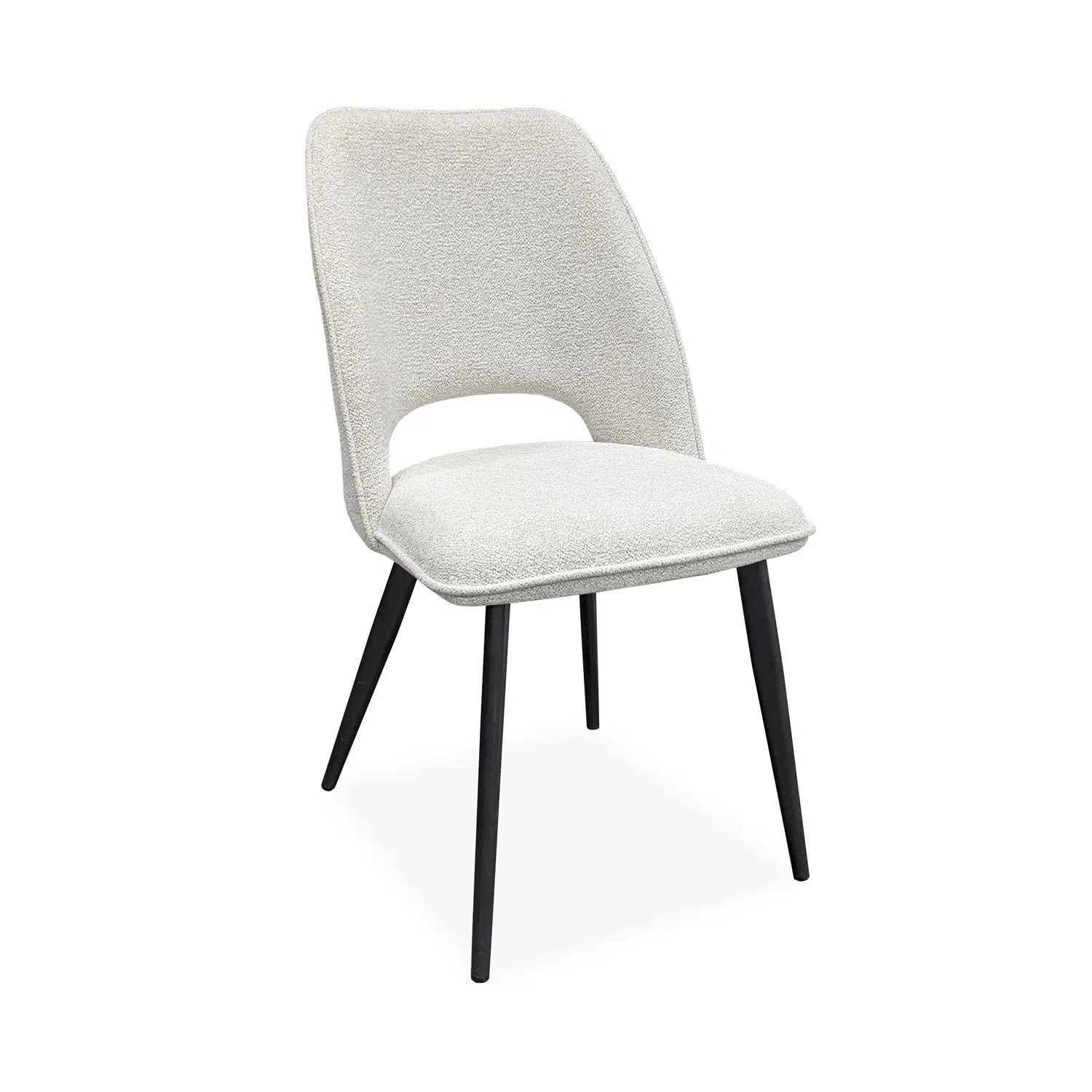 Chaise beige tissu moderne ROXANE