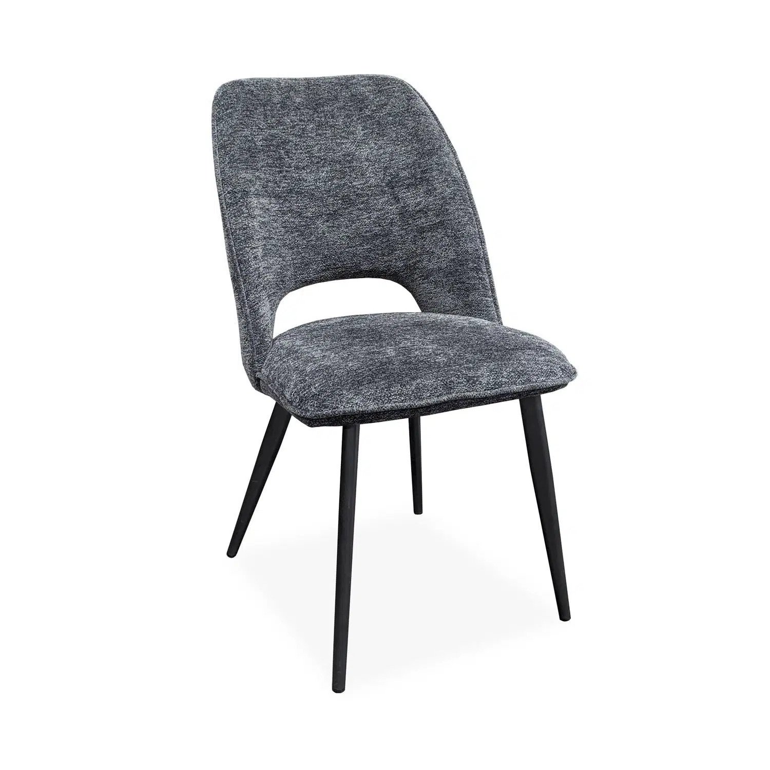 Chaise gris anthracite tissu moderne ROXANE