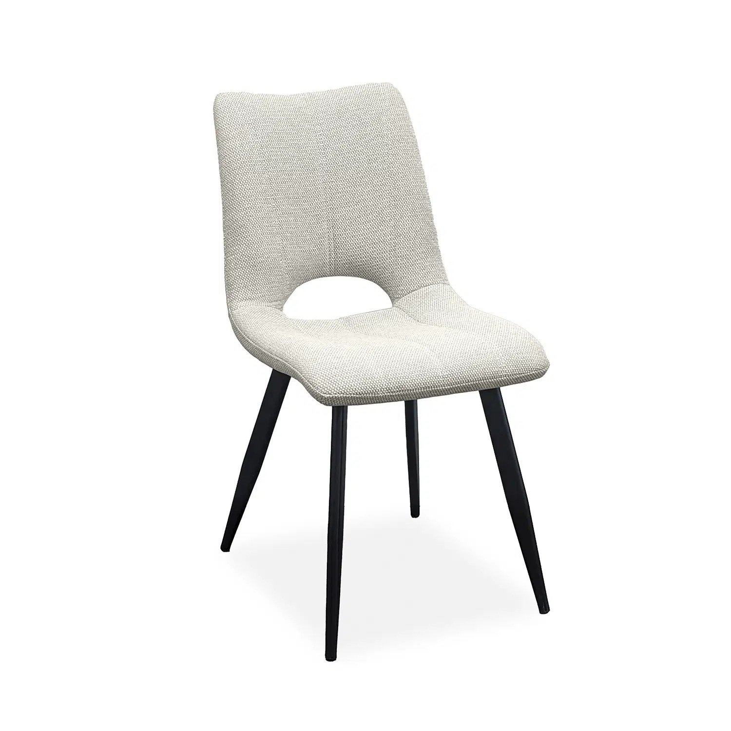 Chaise tissu beige moderne SYLVIE