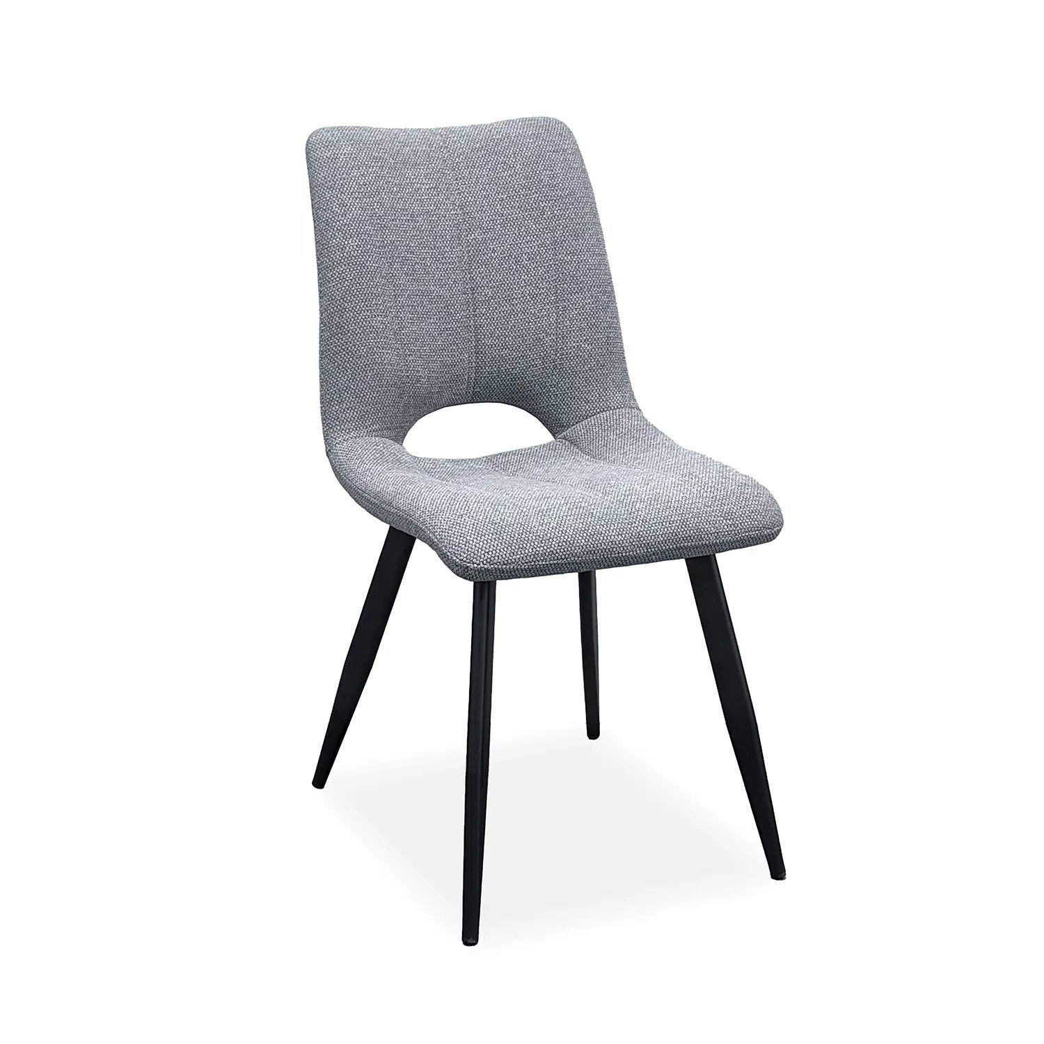 Chaise tissu gris clair moderne SYLVIE