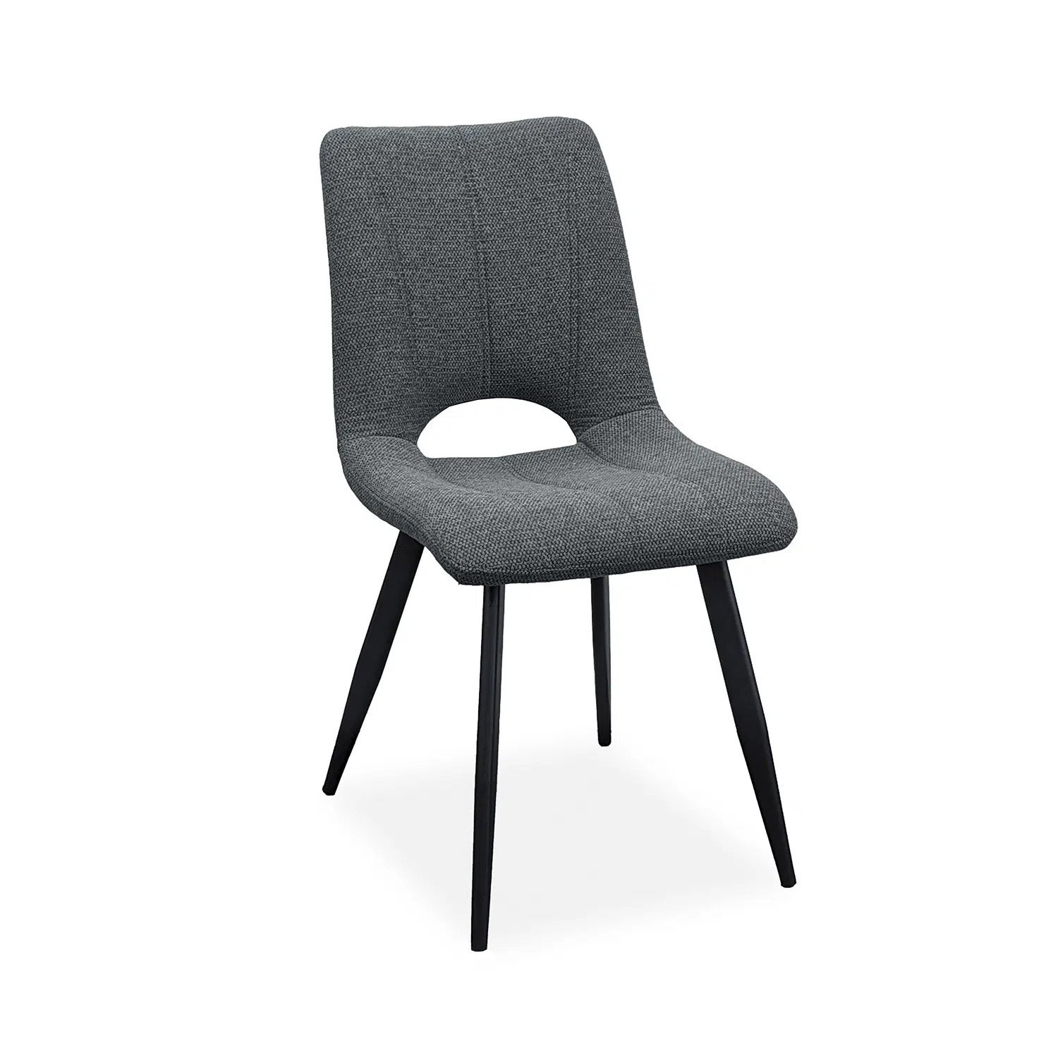 Chaise tissu gris foncé moderne SYLVIE