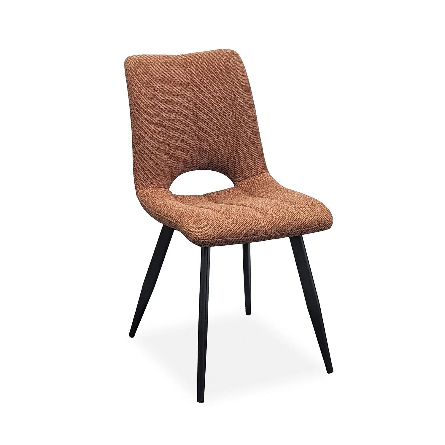 Chaise tissu terracotta moderne SYLVIE