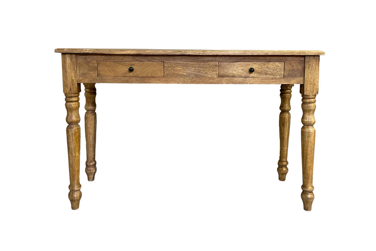 Console bois massif 2 tiroirs 120cm VICTOIRE