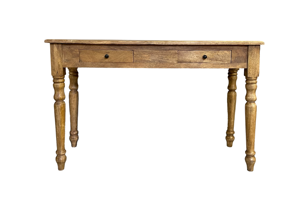 Console bois massif  2 tiroirs 120cm VICTOIRE