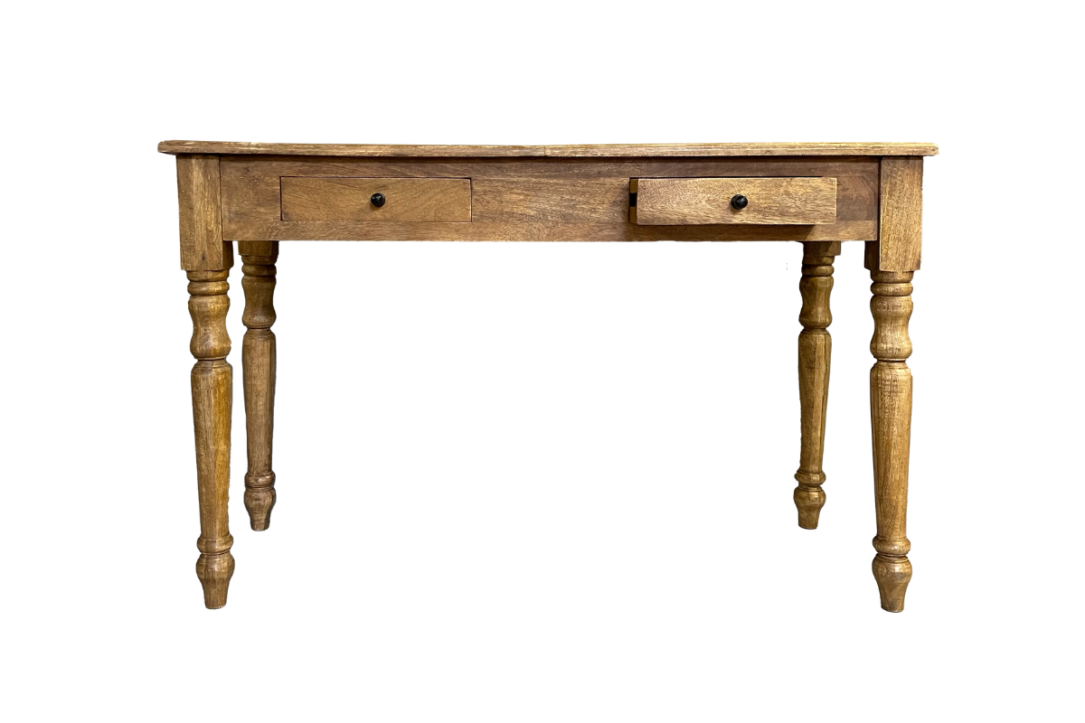 Console bois massif 2 tiroirs 120cm VICTOIRE