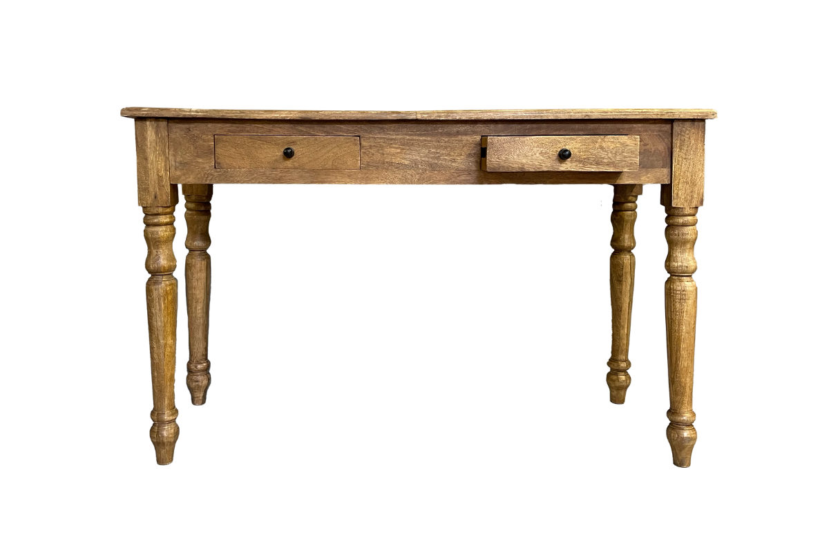 Console bois massif  2 tiroirs 120cm VICTOIRE