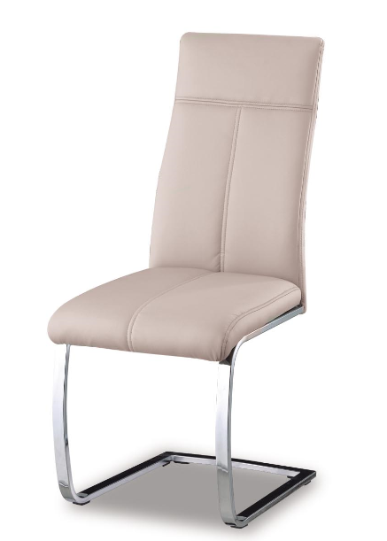 Chaise design avec piétement en métal chrome TOSCANE