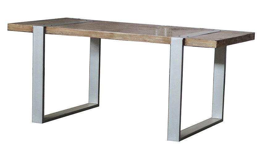 Table à manger bois et métal industriel HARLEM
