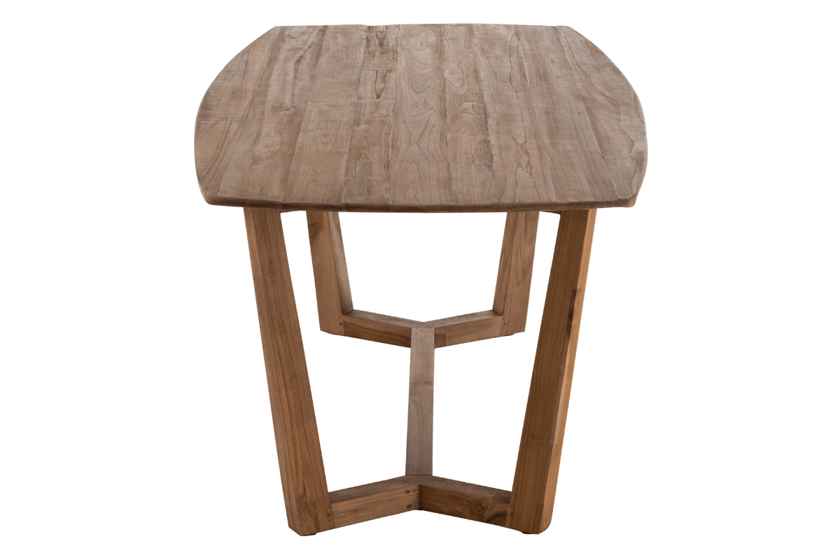 Table à manger bois massif exotique scandinave ANOUK