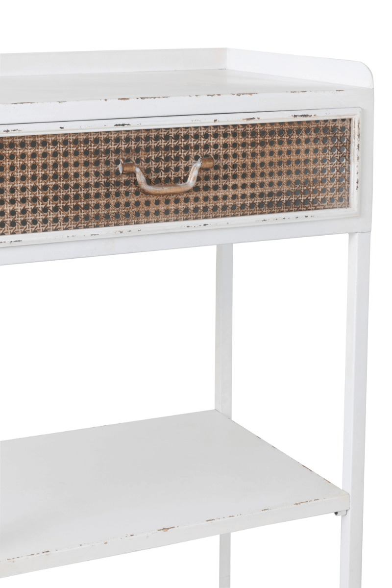 Etagère en métal blanc style scandinave 140cm MONA