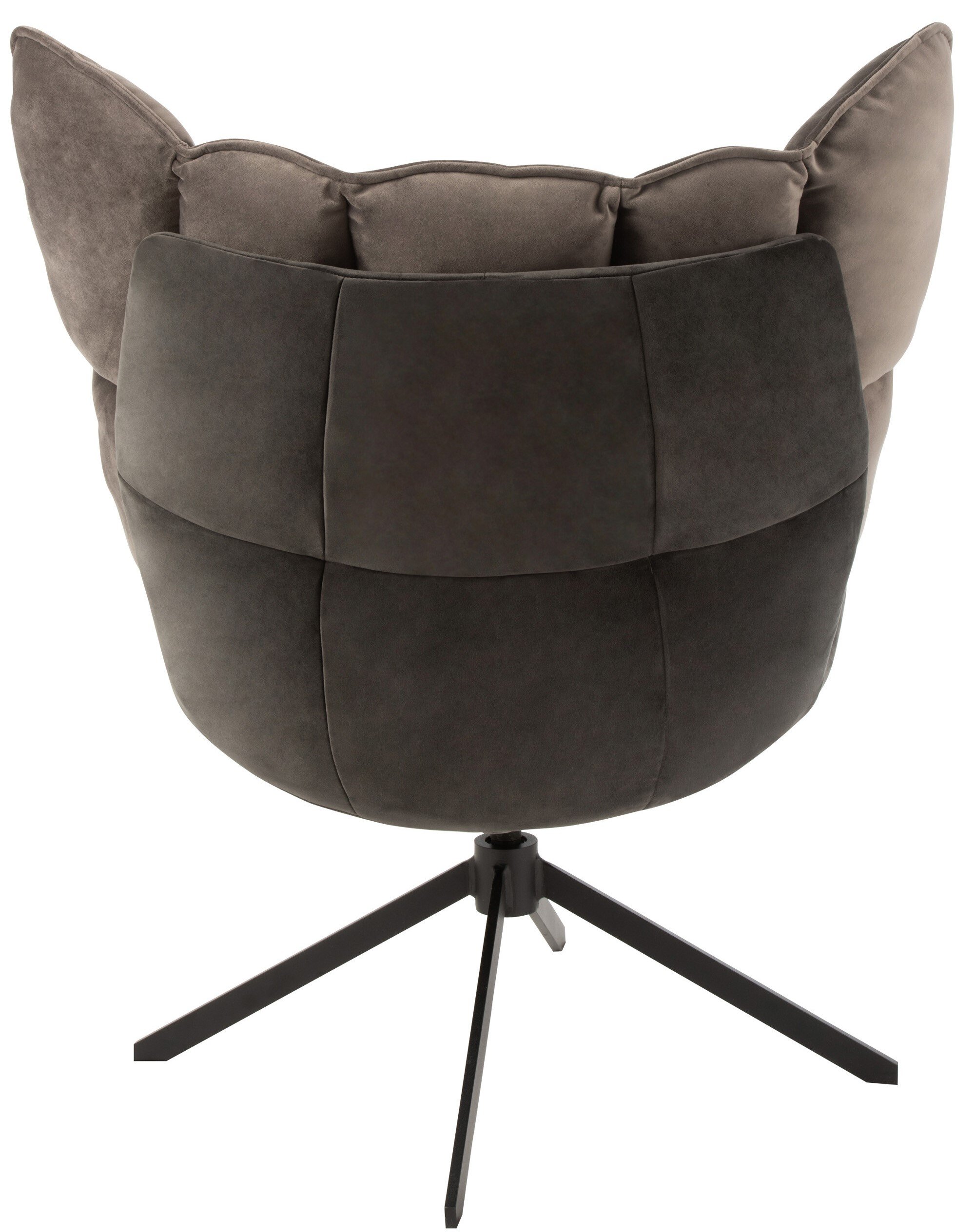 Fauteuil design pivotant tissu gris JEY