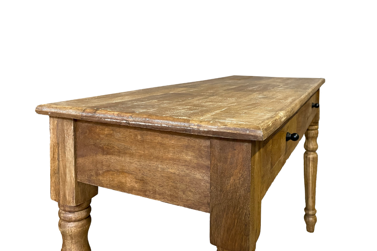 Console bois massif 2 tiroirs 120cm VICTOIRE