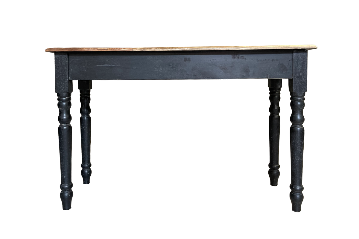 Console noire en bois massif 2 tiroirs 120cm LOUISE