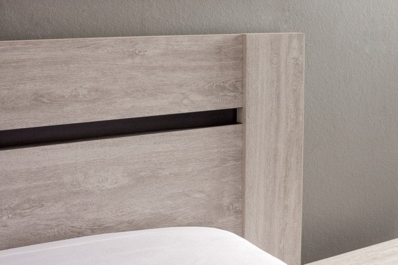 Chambre à coucher chêne gris et anthracite contemporain MELVIN