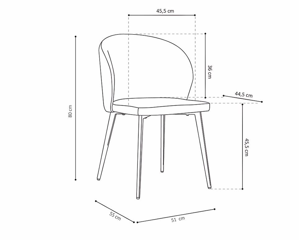 Lot de 2 chaises design tissu taupe MANEL