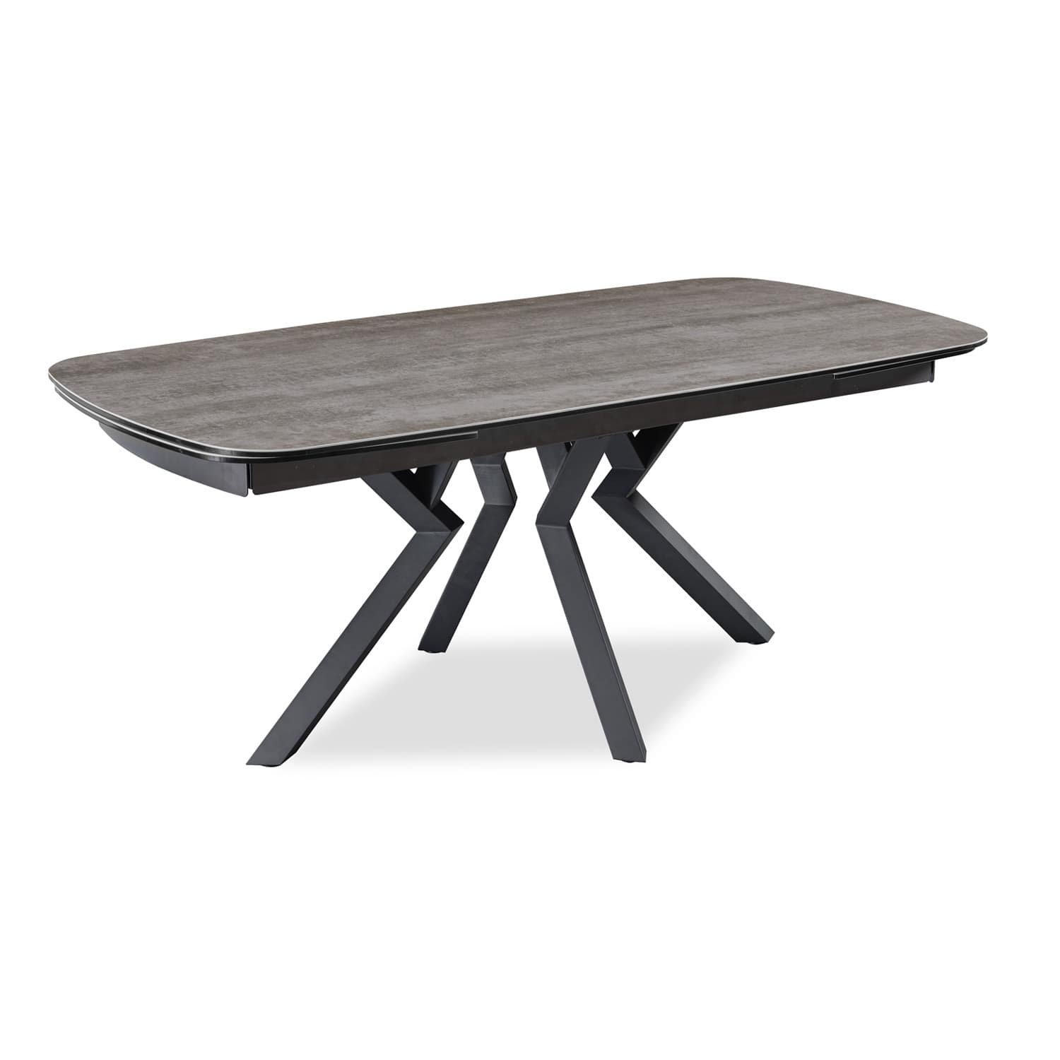 Table extensible céramique forme tonneau grise ANEMONE