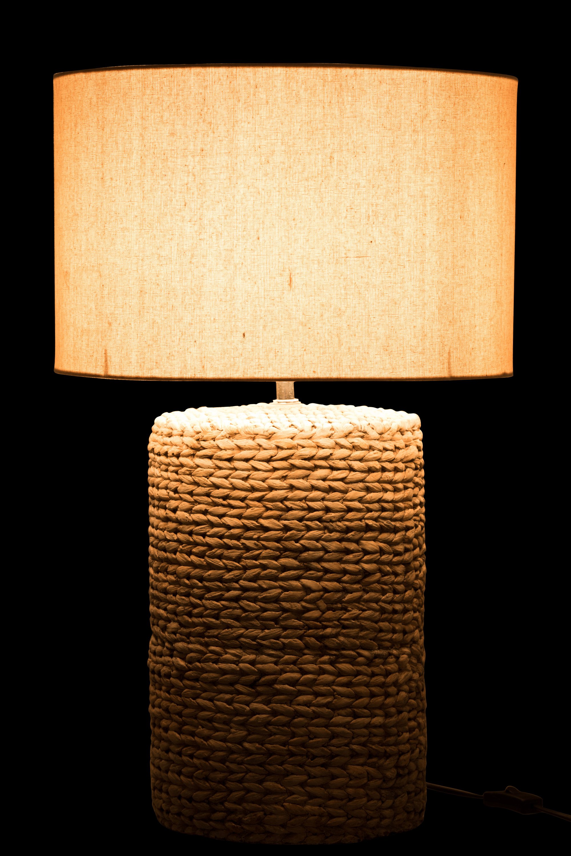 Lampe à poser en tresse épaisse et coton naturel SPIRIT 