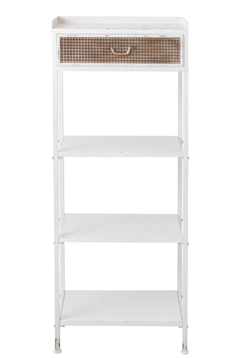 Etagère en métal blanc style scandinave 140cm MONA