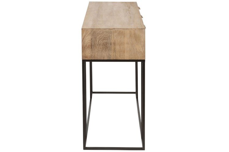 Console bois clair et cannage 3 tiroirs scandinave GÜSS