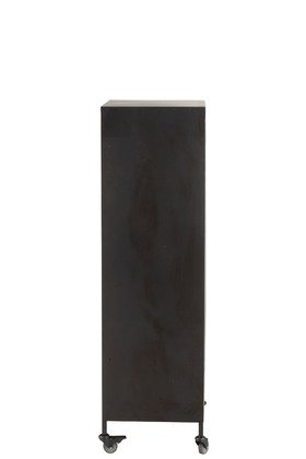 Armoire à roulettes range bouteille avec tiroirs industrielle WINE
