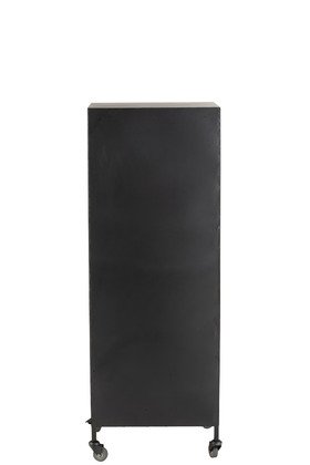 Armoire à roulettes range bouteille avec tiroirs industrielle WINE