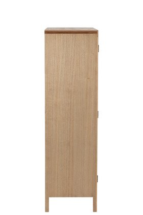 Armoire scandinave en bois naturel et rotin HILDA