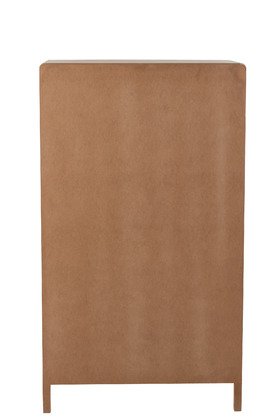 Armoire scandinave en bois naturel et rotin HILDA