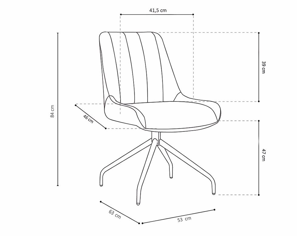 Lot de 2 chaises pivotantes industrielle tissu marron clair LOLA