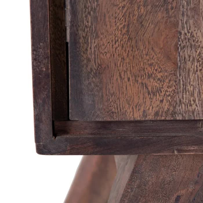 Bahut bois massif d'acacia naturel 133cm RIGAR