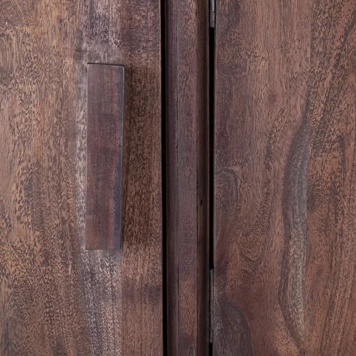 Bahut bois massif d'acacia naturel 133cm RIGAR