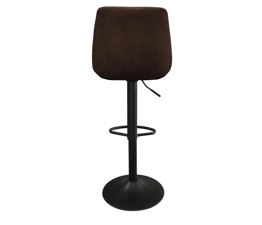 Lot de 2 Chaises de bar réglables matelassées marron LAGOS