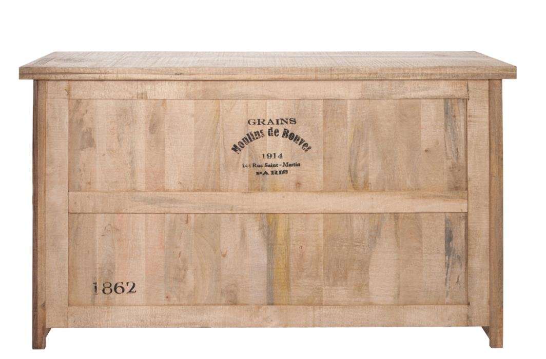 Bar en bois massif manguier industriel 180cm CUBA