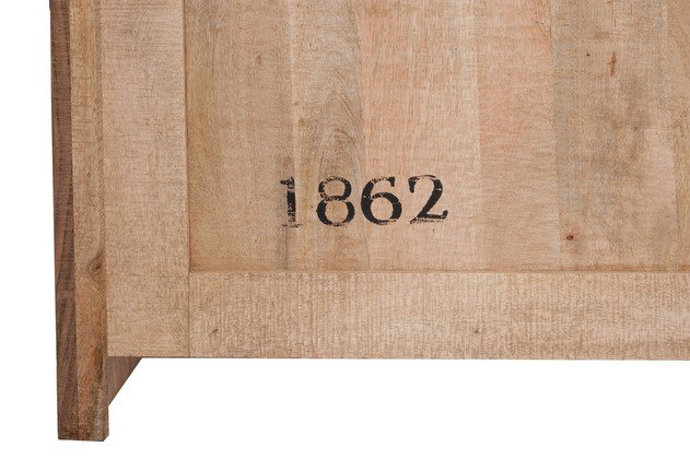 Bar en bois massif manguier industriel 180cm CUBA