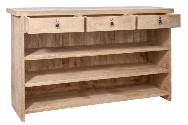 Bar en bois massif manguier industriel 180cm CUBA