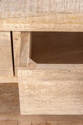 Bar en bois massif manguier industriel 180cm CUBA