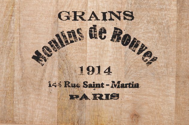 Bar en bois massif manguier industriel 180cm CUBA