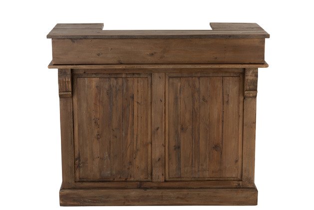 Bar vintage en bois recyclé 2 tiroirs 120cm JACK