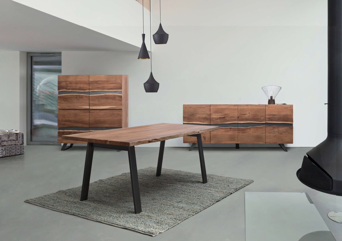 Buffet bois massif d'acacia moderne 200cm YVAN