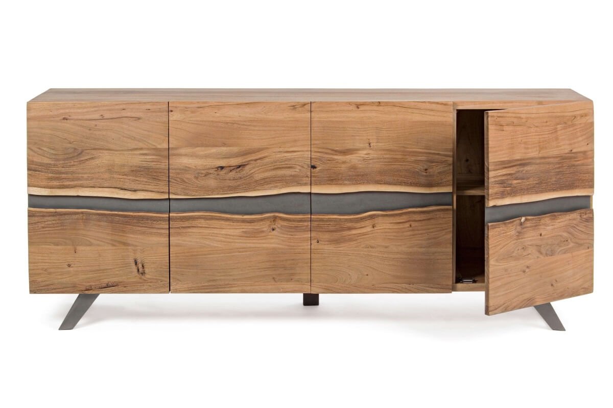 Buffet bois massif d'acacia moderne 200cm YVAN