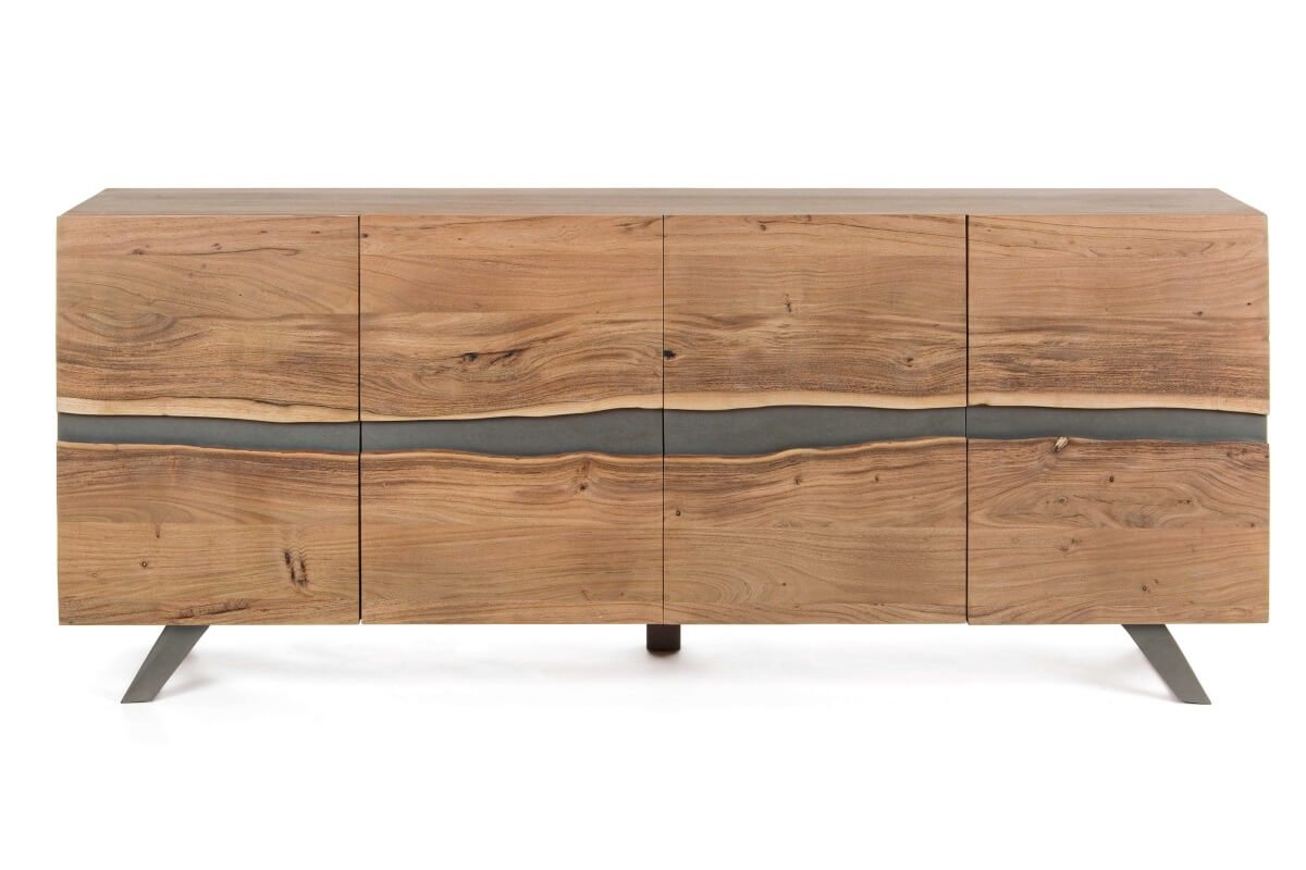 Buffet bois massif d'acacia moderne 200cm YVAN