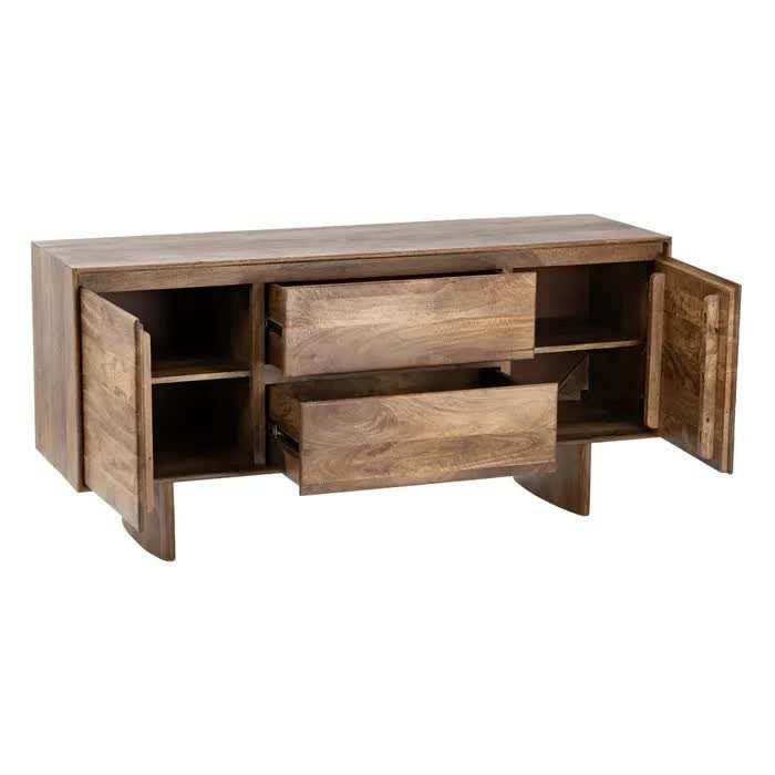 Buffet bois massif de manguier naturel 160cm MANGO