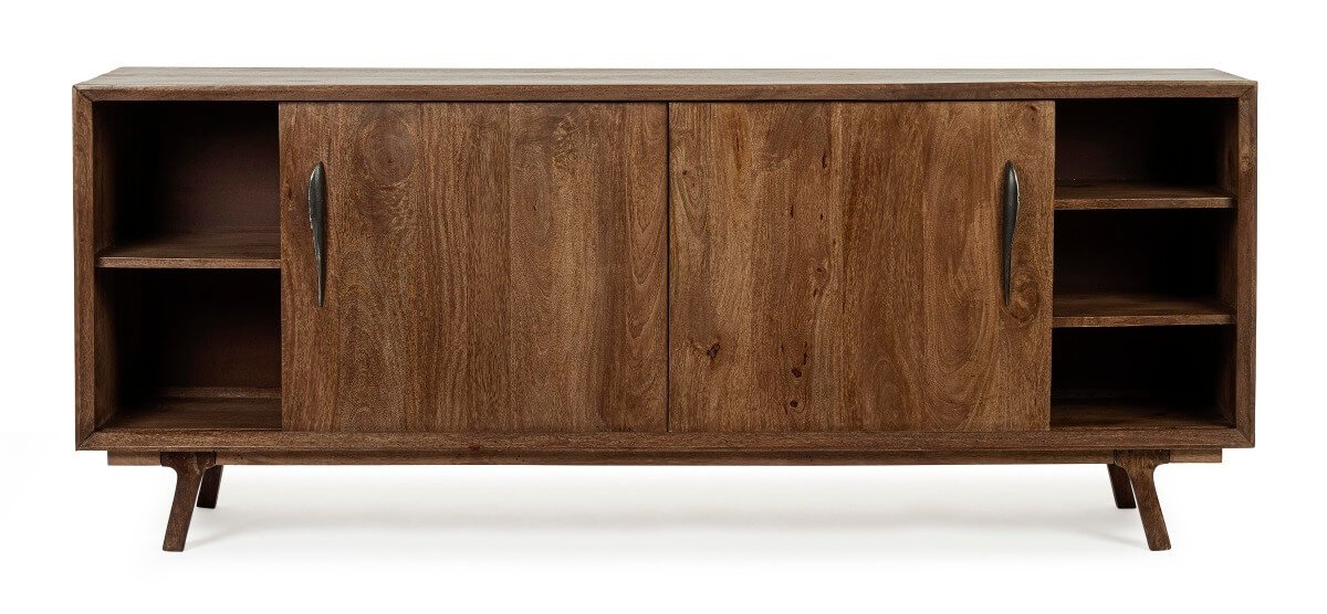Buffet bois massif manguier 2 portes coulissantes 200cm JACK