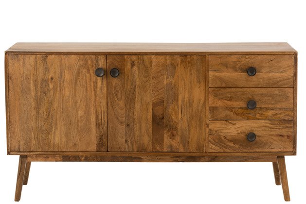 Buffet bois massif manguier style industriel 145cm STEVE