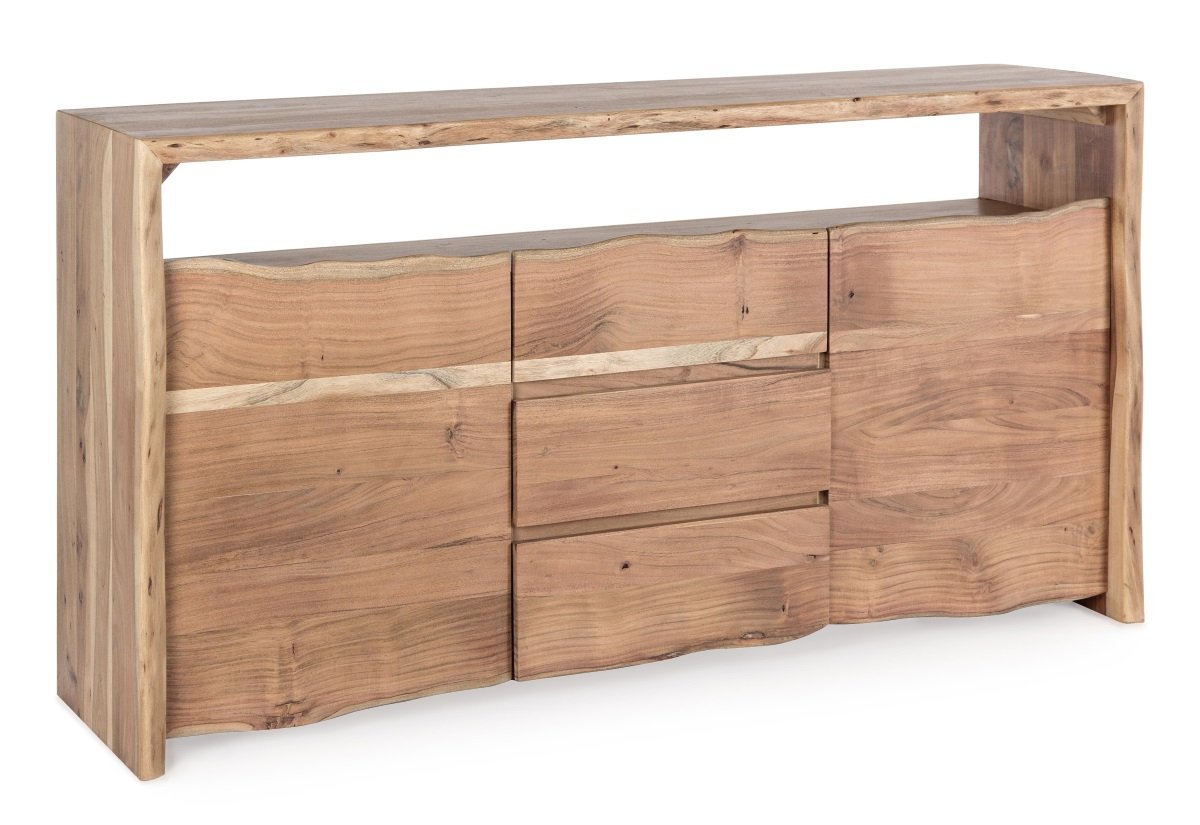 Buffet bois massif scandinave effet tronc d'arbre TRADBORJ