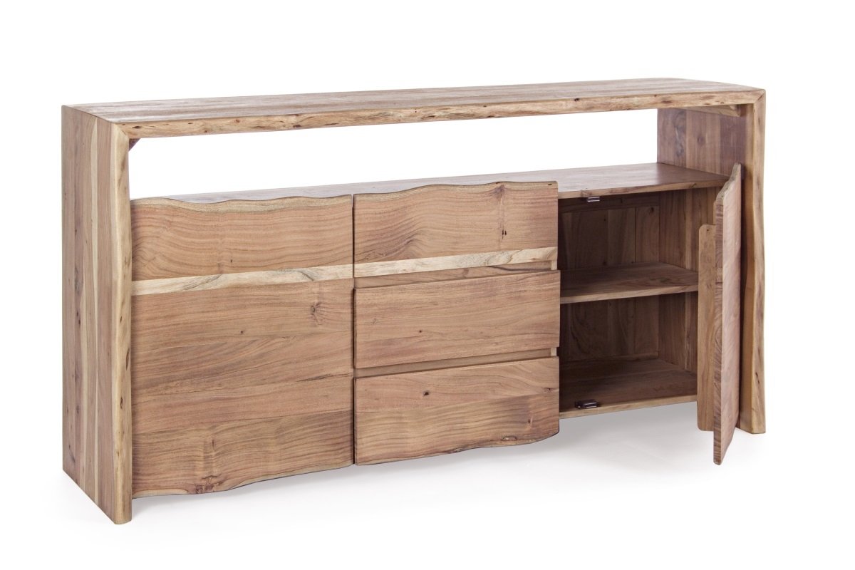 Buffet bois massif scandinave effet tronc d'arbre TRADBORJ