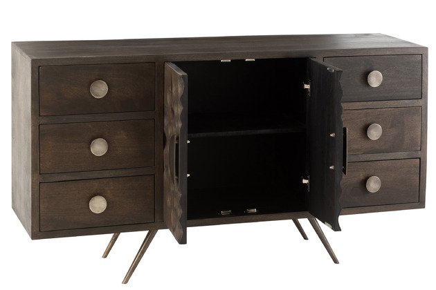 Buffet ethnique bois massif de manguier 150cm TOGO