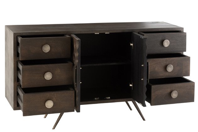 Buffet ethnique bois massif de manguier 150cm TOGO