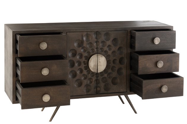 Buffet ethnique bois massif de manguier 150cm TOGO