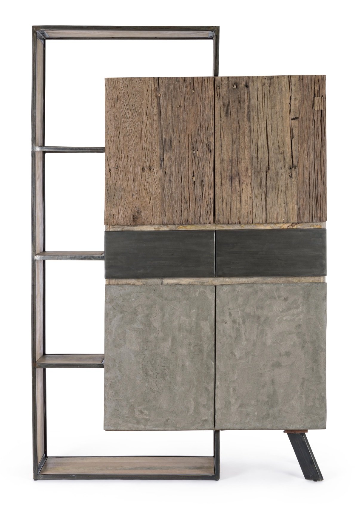 Buffet haut moderne bois métal béton BRADFORD