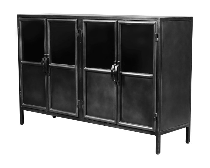 Buffet industriel en métal noir 140cm SLATE